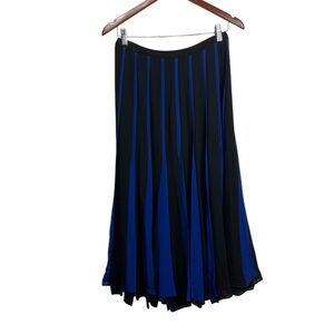 ETRO Black and Blue Pleated Skirt